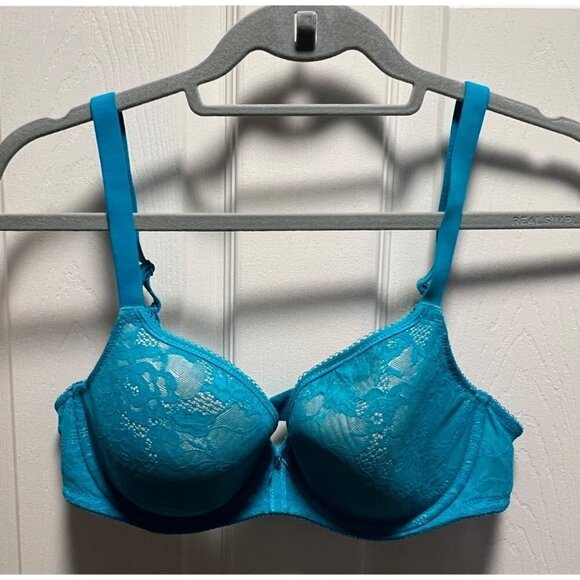 Wacoal | Blue Lace Finesse T-Shirt Bra Sz 36C 853201 - Picture 1 of 5